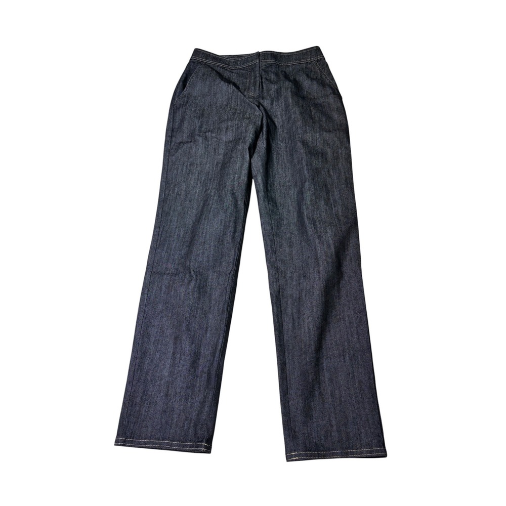 St. John Womens Dark Wash Straight Leg Denim Jeans Size 2 28X28 Indigo Made USA